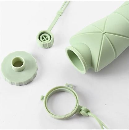 Premium Foldable Silicone Water Bottle | Leakproof Collapsible Travel Sports Bottle