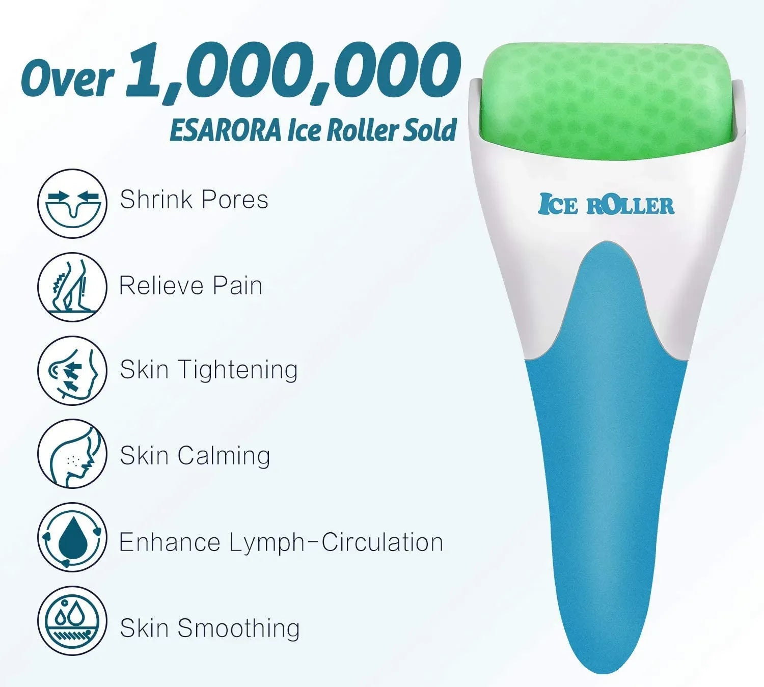 Marzahar Ice Roller for Face – Cooling Facial Massager for Puffiness, Dark Circles & Skin Care