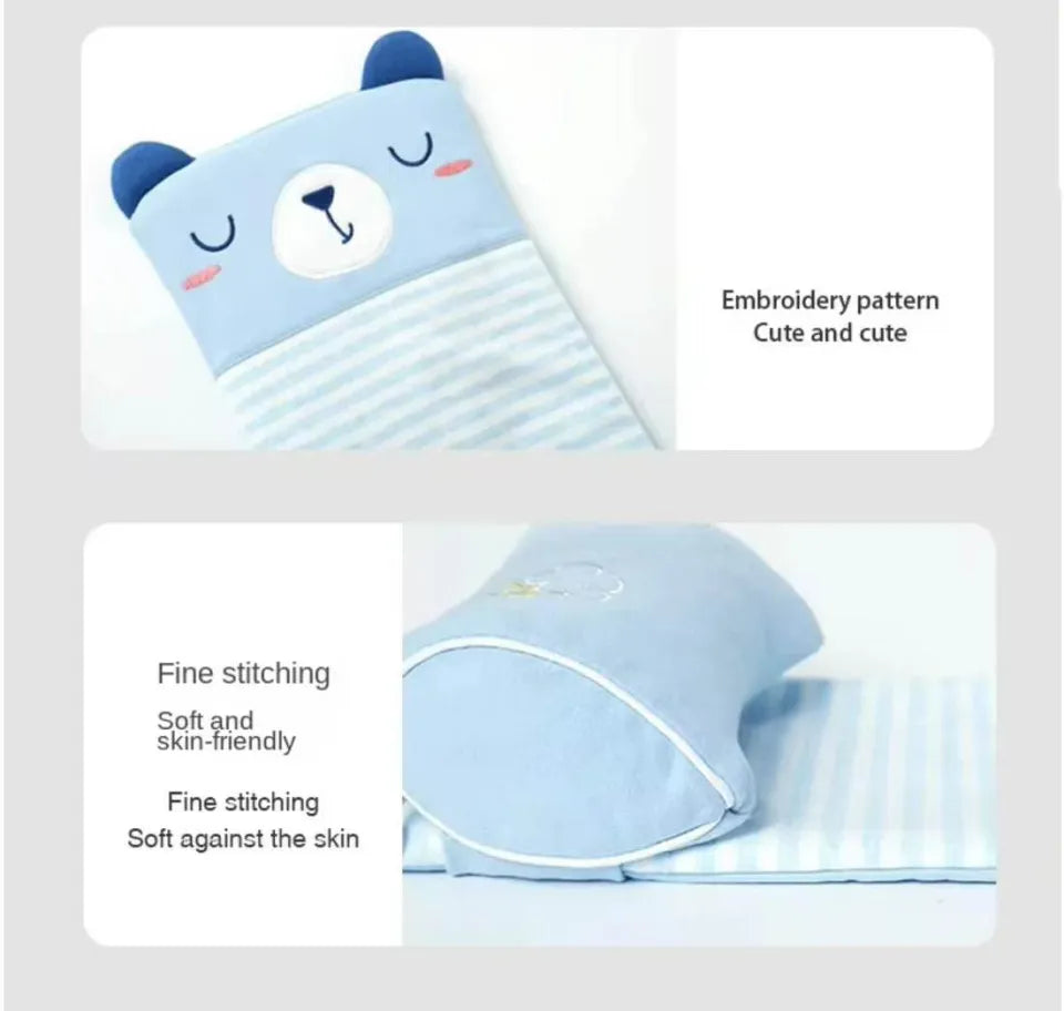 Baby Head Shaping Pillow for Newborns – Soft Memory Foam Infant Anti-Flat Head Support Cushion