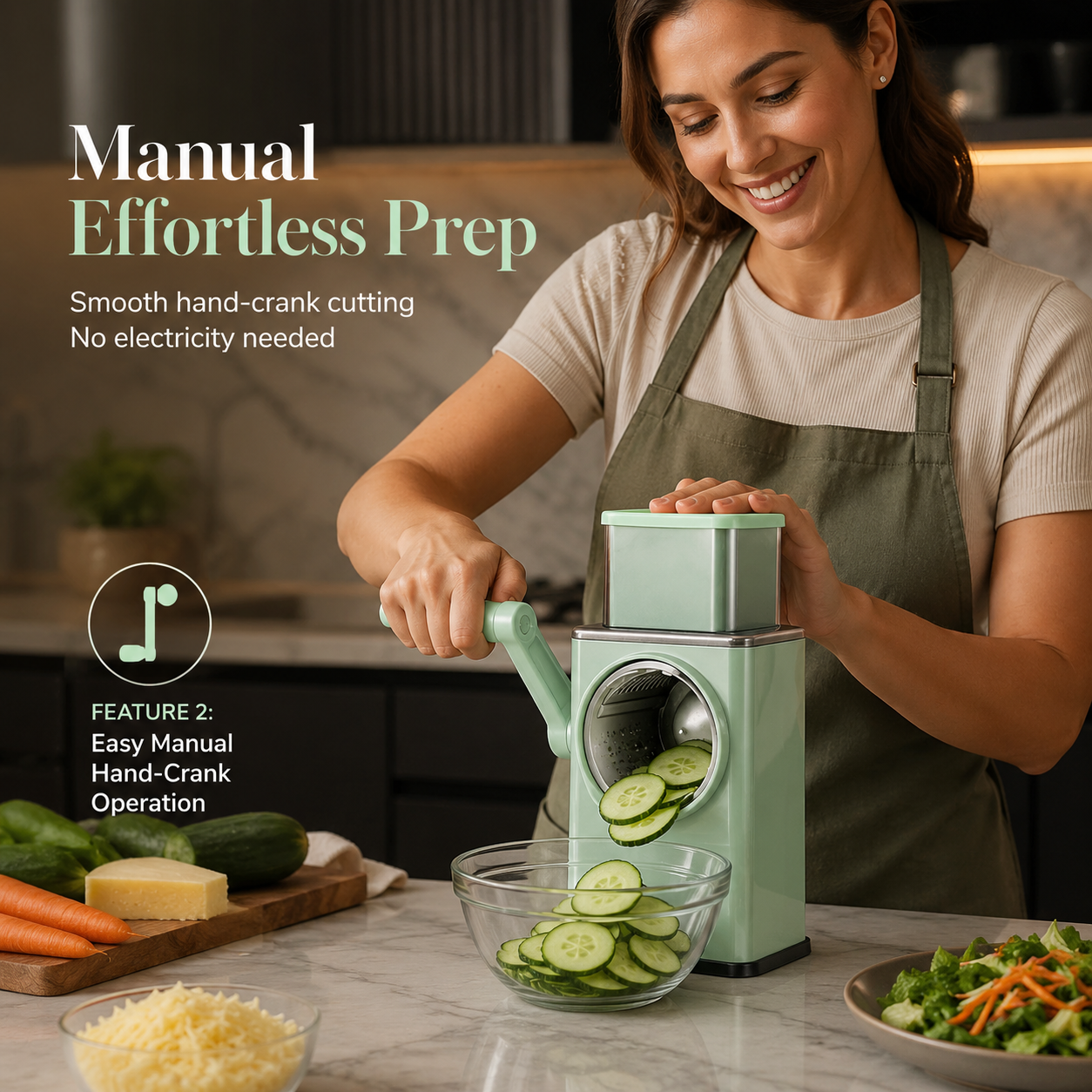 4 in 1 Multi-Function Vegetable Cutter & Slicer with Stainless Steel Blades