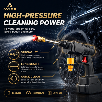 Automatic Cordless Car Wash Spray Gun – Portable High Pressure Washer for Home & Car