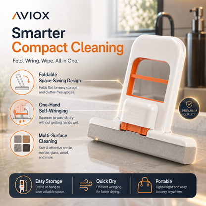Mini Foldable Desktop Mop – Portable Handheld Cleaning Mop for Desk, Table & Glass