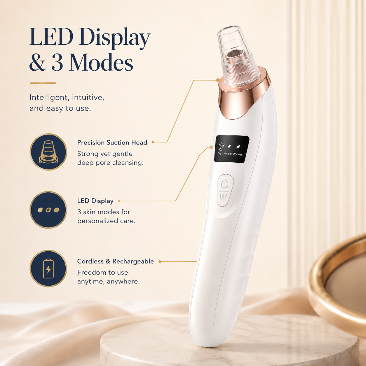 Electric Blackhead Remover – Deep Pore Cleaner for Face & Skin Care