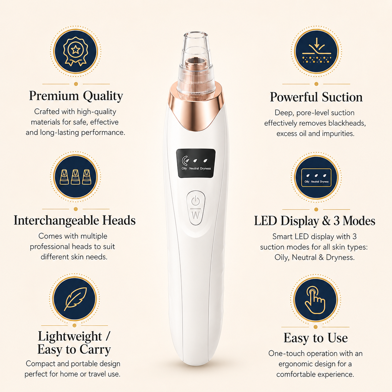 Electric Blackhead Remover – Deep Pore Cleaner for Face & Skin Care
