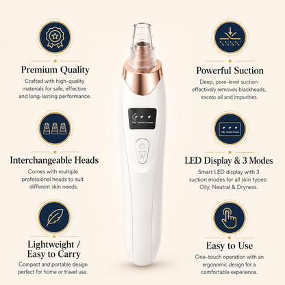 Electric Blackhead Remover – Deep Pore Cleaner for Face & Skin Care