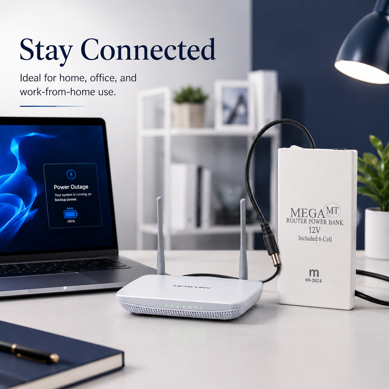 Xiaomi Mi 20000mAh 12V Router Power Bank Mini UPS Battery Backup for WiFi Router