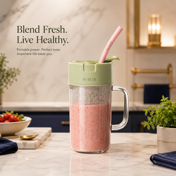Portable Blender Juicer Cup with Straw – Mug Shaped Cordless Mini Juicer