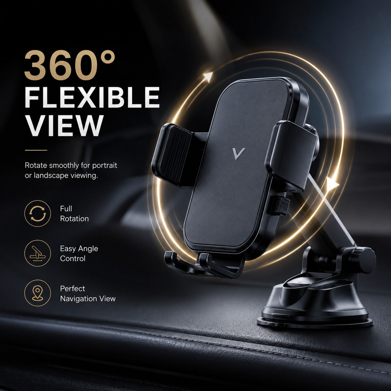360° Adjustable Car Phone Holder Mount for Dashboard & Air Vent – Universal Mobile Holder for Cars