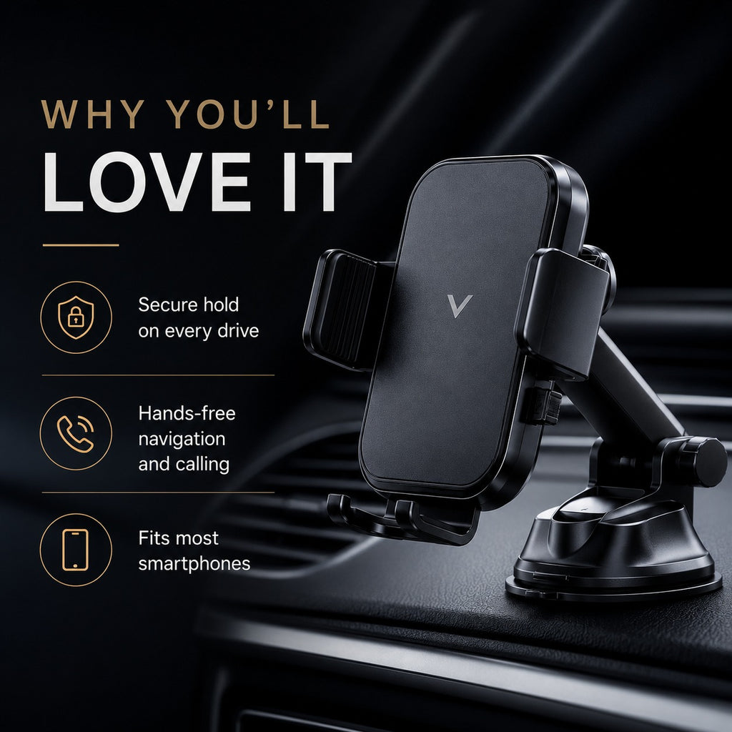 360° Adjustable Car Phone Holder Mount for Dashboard & Air Vent – Universal Mobile Holder for Cars