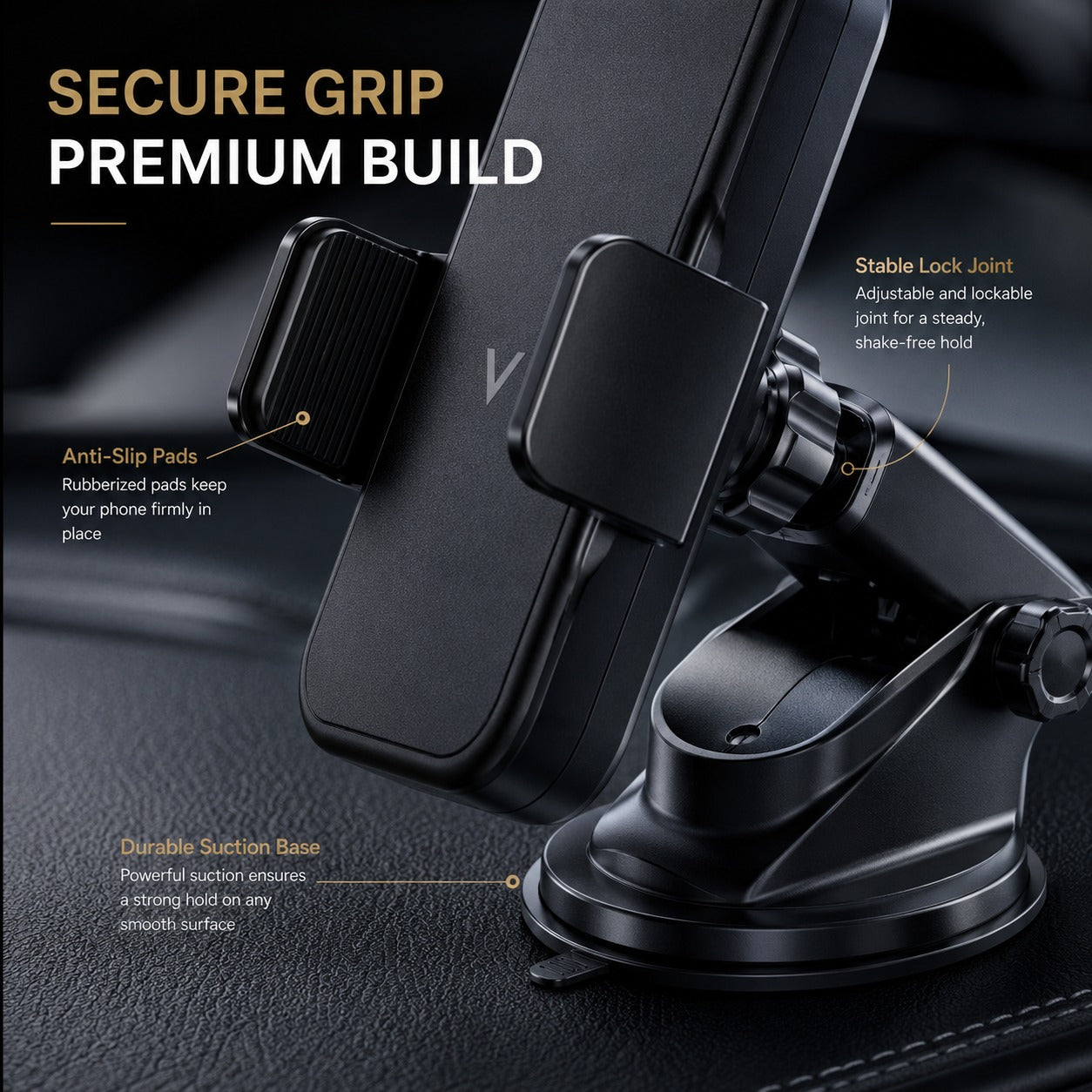 360° Adjustable Car Phone Holder Mount for Dashboard & Air Vent – Universal Mobile Holder for Cars