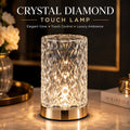 Crystal Diamond Touch Lamp – Rechargeable LED Bedside Table Lamp with 3 Color Modes