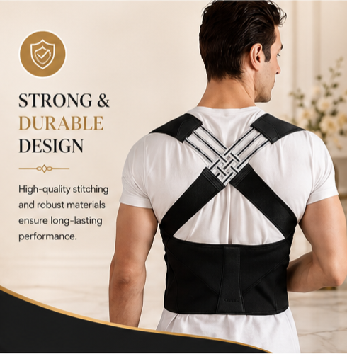 Adjustable Posture Corrector Belt for Men & Women – Back Support Brace for Shoulder and Spine Alignment