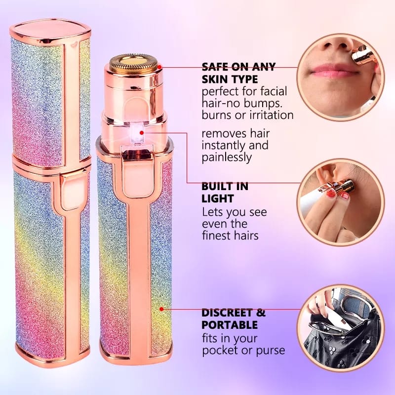 2-in-1 Electric Eyebrow Trimmer & Facial Hair Remover for Women – Portable Precision Hair Removal Tool