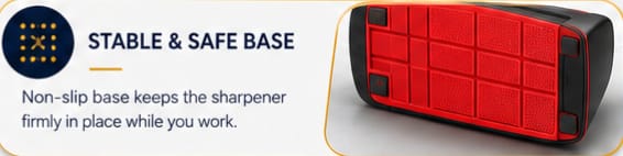 Premium 3-Stage Knife Sharpener – Professional Kitchen Knife Sharpening Tool for Home & Chef Use