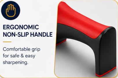 Premium 3-Stage Knife Sharpener – Professional Kitchen Knife Sharpening Tool for Home & Chef Use