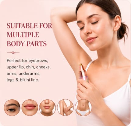 2-in-1 Electric Eyebrow Trimmer & Facial Hair Remover for Women – Portable Precision Hair Removal Tool