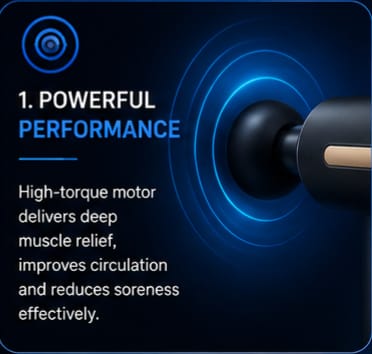 Mini Massage Gun Portable Deep Tissue Muscle Massager | Rechargeable Handheld Body Relaxation Device