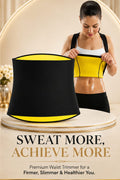Waist Trimmer Belt for Men & Women – Adjustable Sweat Belt for Weight Loss, Tummy Control & Workout Support