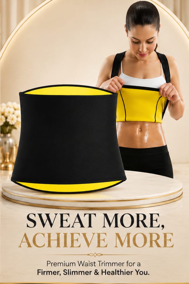 Waist Trimmer Belt for Men & Women – Adjustable Sweat Belt for Weight Loss, Tummy Control & Workout Support