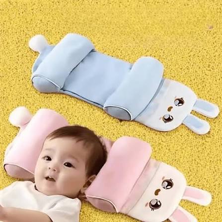 Baby Head Shaping Pillow for Newborns – Soft Memory Foam Infant Anti-Flat Head Support Cushion
