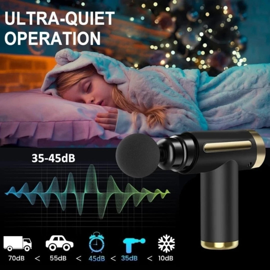 Mini Massage Gun Portable Deep Tissue Muscle Massager | Rechargeable Handheld Body Relaxation Device