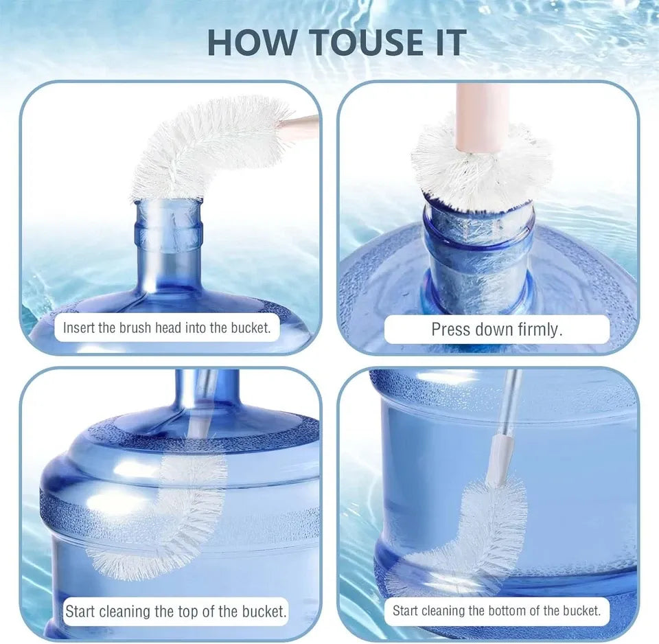 19 Liter Water Bottle Cleaning Brush – Long Handle Reusable Cleaner Brush for Water Dispenser Bottles