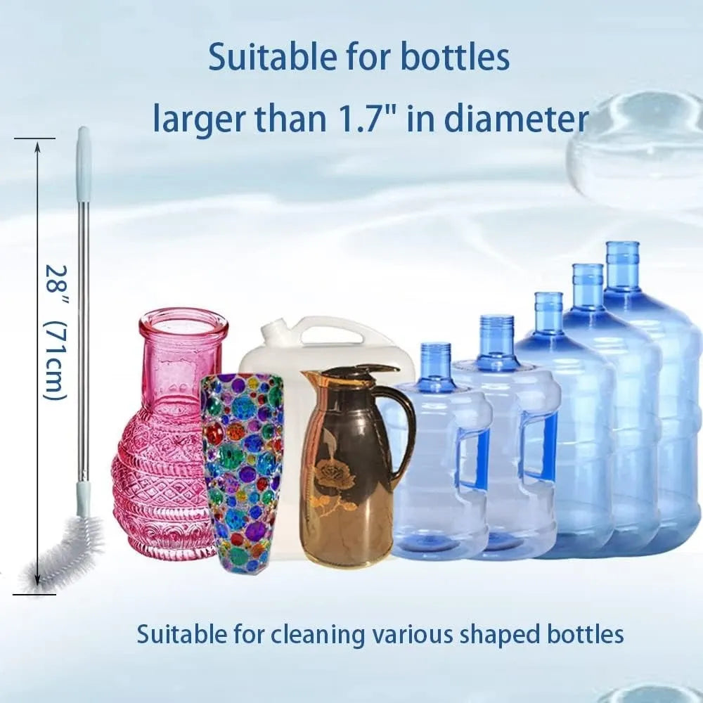 19 Liter Water Bottle Cleaning Brush – Long Handle Reusable Cleaner Brush for Water Dispenser Bottles