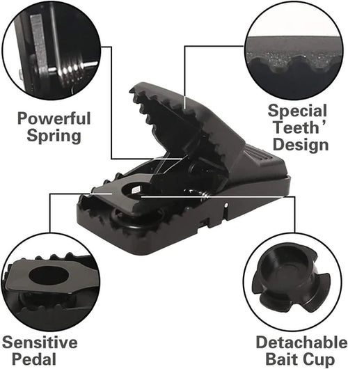 Reusable Snap Mouse Trap | Heavy Duty Rat & Mouse Catcher for Home, Kitchen & Office